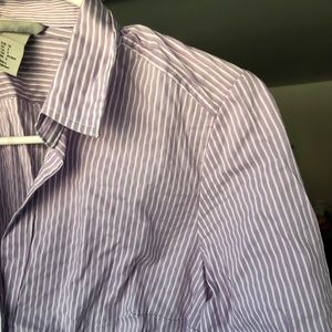 Purple and White Stripped Button Down